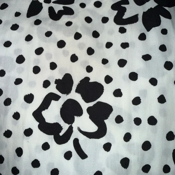 Vintage 1980s Andrew Downs floral white and black wide leg jumpsuit - Picture 3 of 3